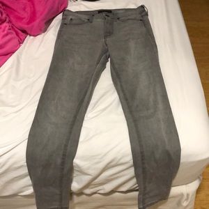 High waisted jeggings. Gray